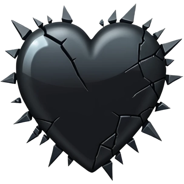 Black heart broken emoji