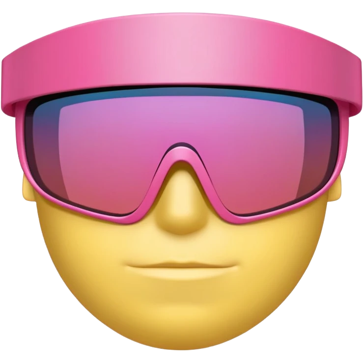 gigantic frame sporty pink shield visor sunglasses, enormously thick and chunky design, massive robust construction, one-piece lens, exaggerated thickness emoji