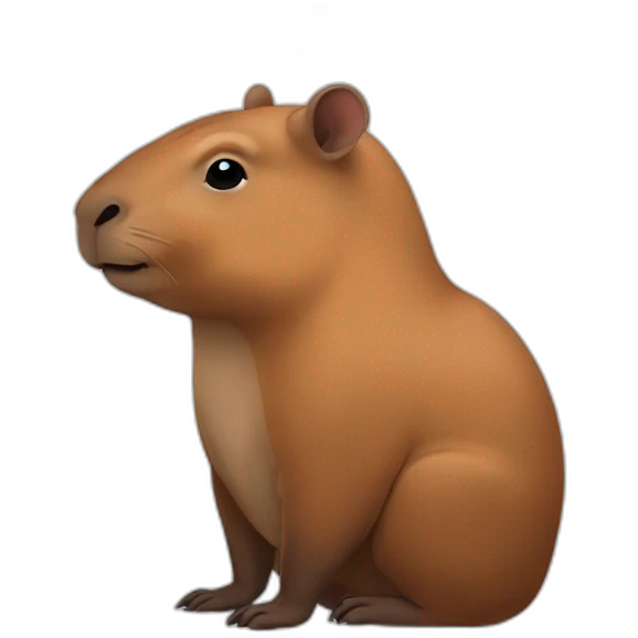 A capibara in love emoji