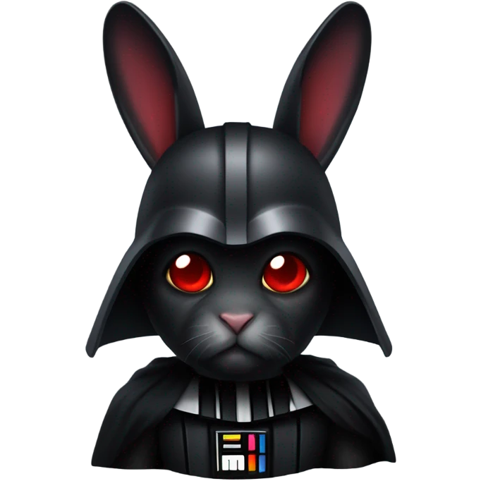 Darth Vader as a black rabbit emoji