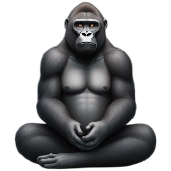 Gorilla meditating emoji