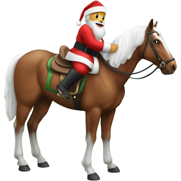 Santa in a horse emoji