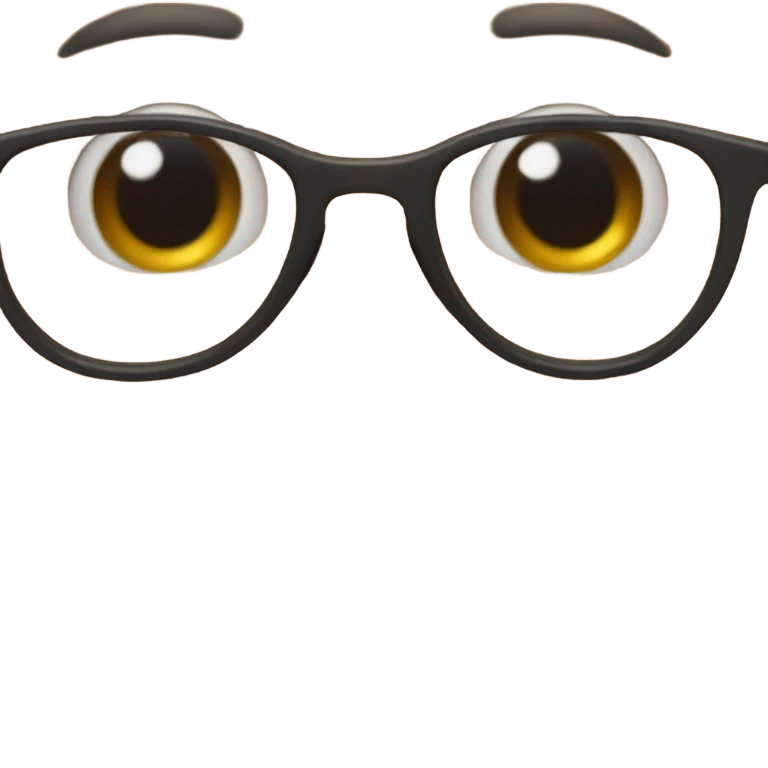 a raised eyebrows "how do you do", with glasses moving up and down as if poked at the back behind the ears emoji