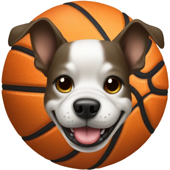 Dog playing basketball  emoji