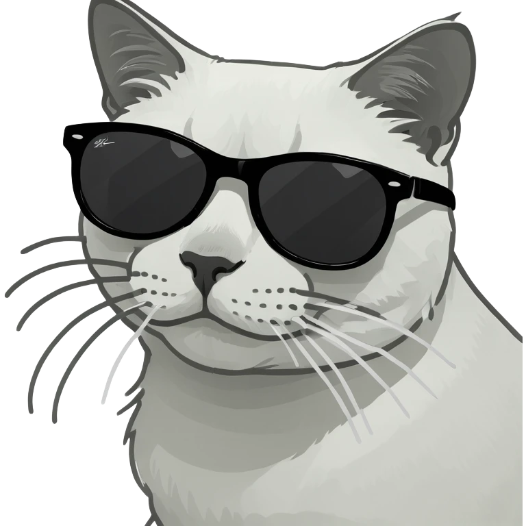 Cat with sunglasses emoji