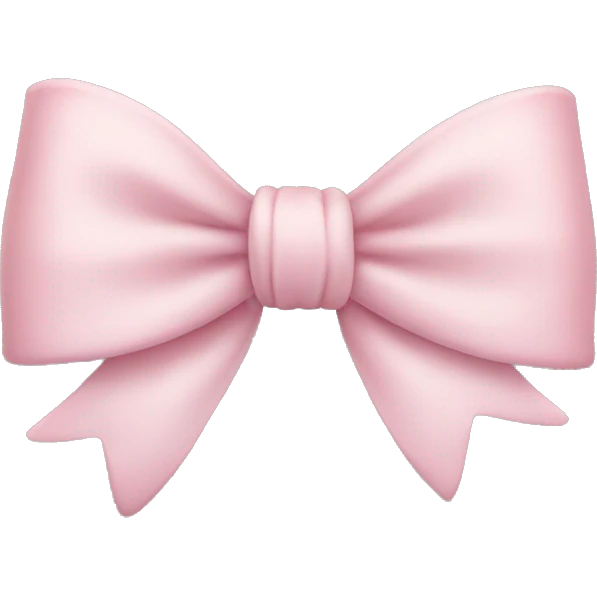 Pale Pink bow emoji