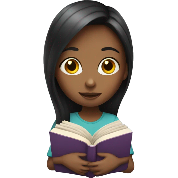 Girl with book emoji