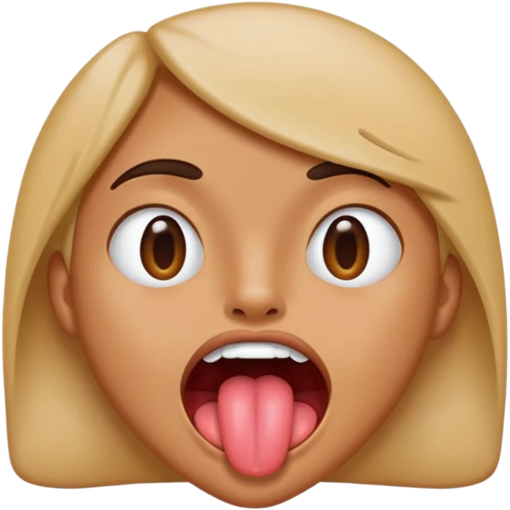 person with tongue out moving it side to side emoji