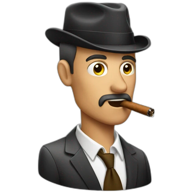man smoking cigar emoji