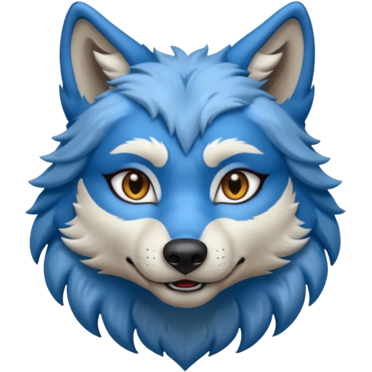 Blue colored female wolf🐺  emoji