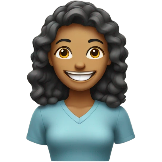 Woman with big front teeth emoji