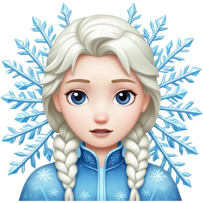 frozen person with ice crystals emoji