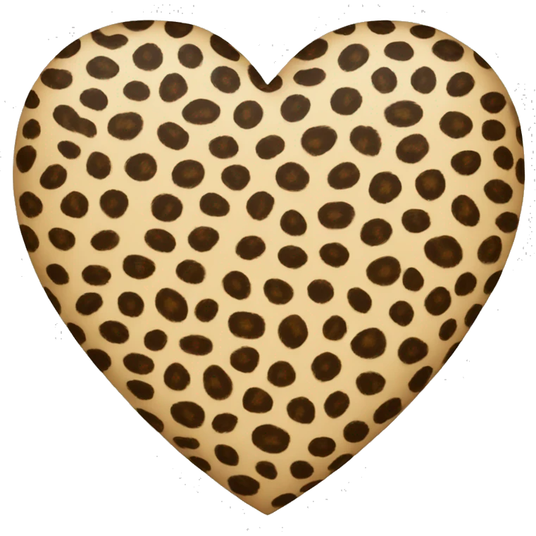 Cheetah print heart  emoji