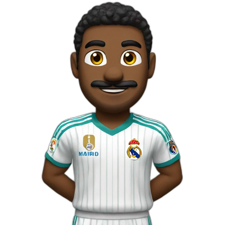 supermario con la camiseta del Real Madrid emoji