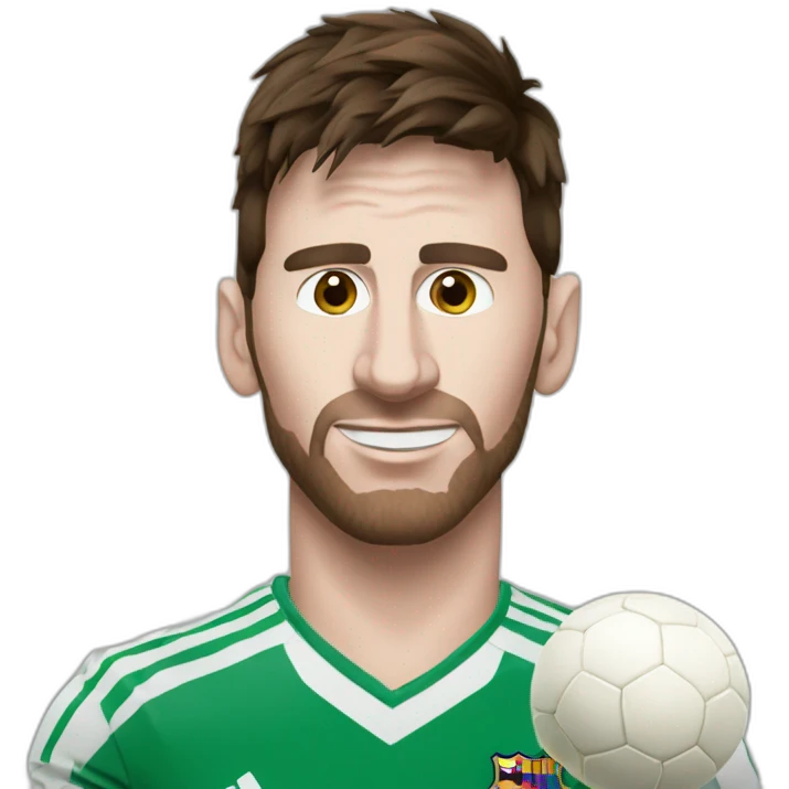 Messi avec une tête de chèvre emoji