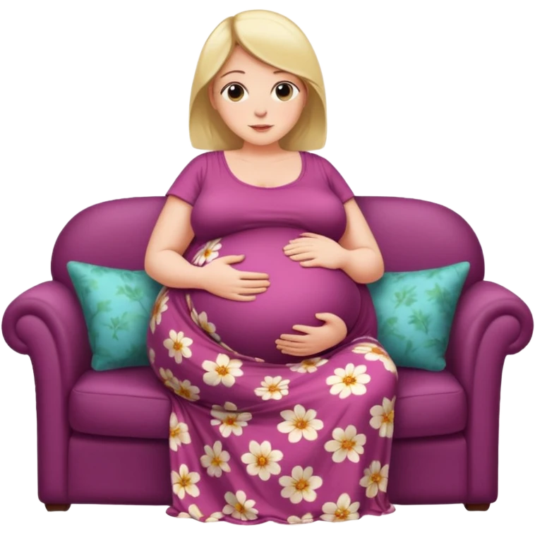 heavily pregnant woman with very extremely abnormally huge overdue belly emoji