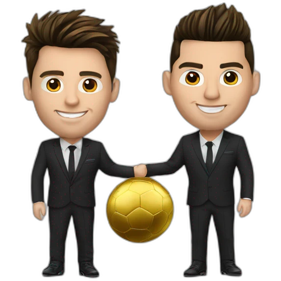 Messi et Ronaldo ballon d'or emoji