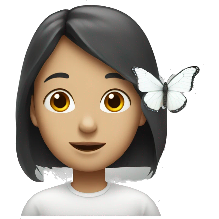 White butterfly emoji