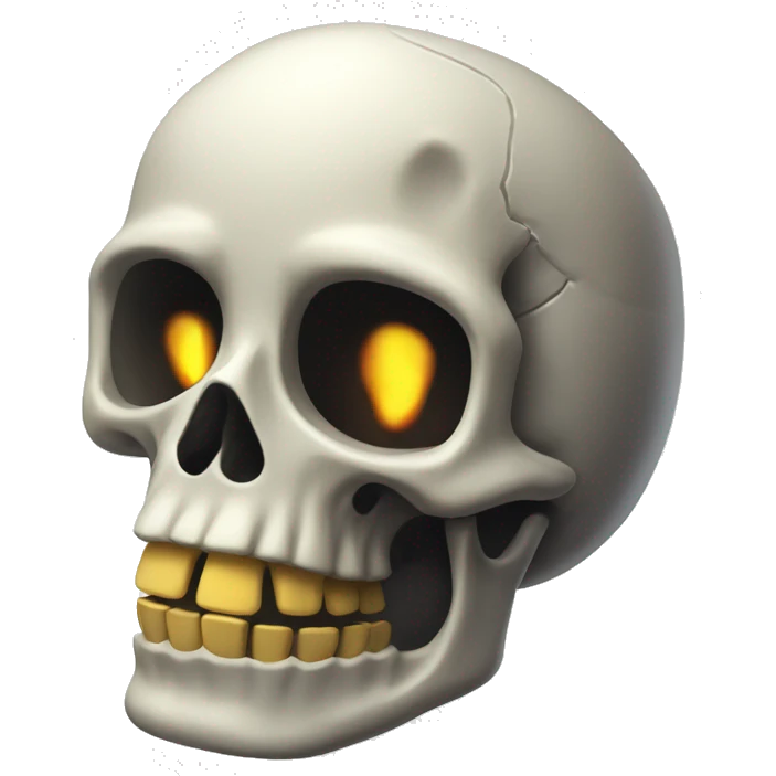 Skeleton head imploding emoji