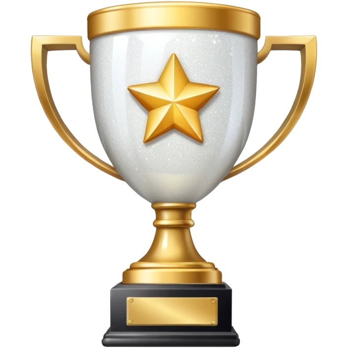 glitter white first place emoji