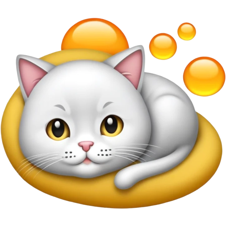 Серый кот с большими глазами  emoji