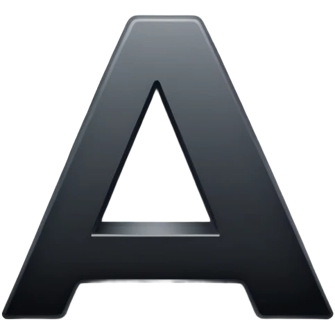 Font setting icon with letter A emoji