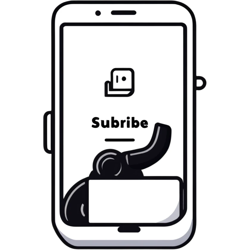 Content creator asking to like and subscribe emoji