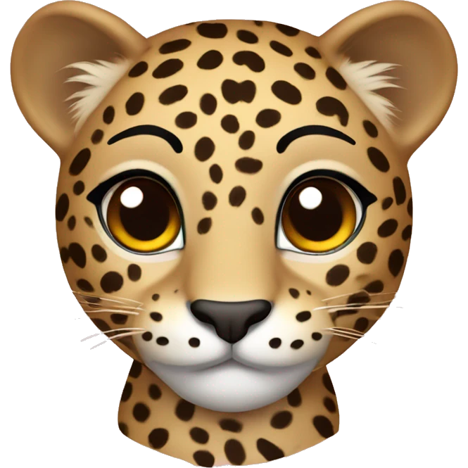 Cute Leopard with heart eyes emoji