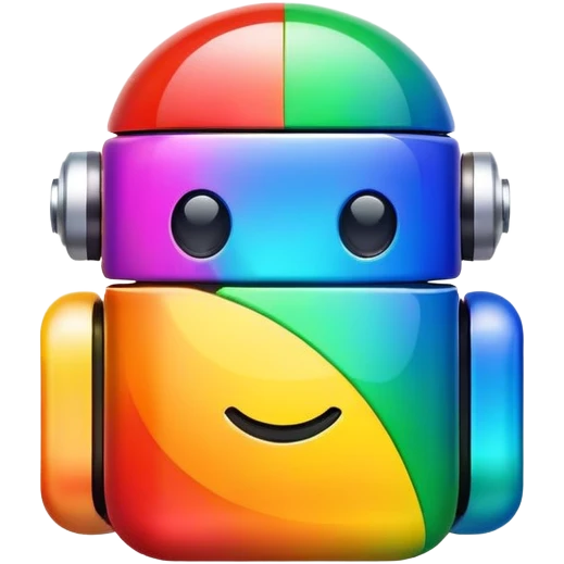 Ai bot rainbow logo emoji