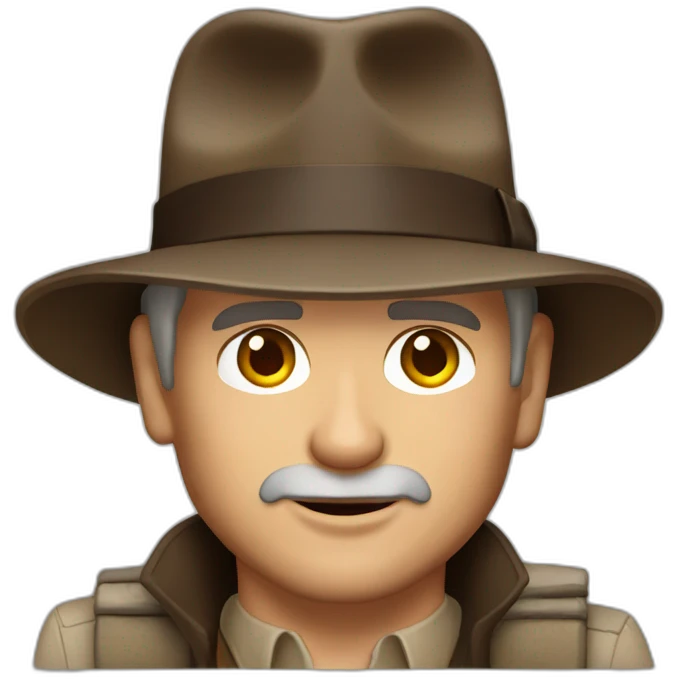 Harrison Ford as Indiana Jones. No patterns emoji
