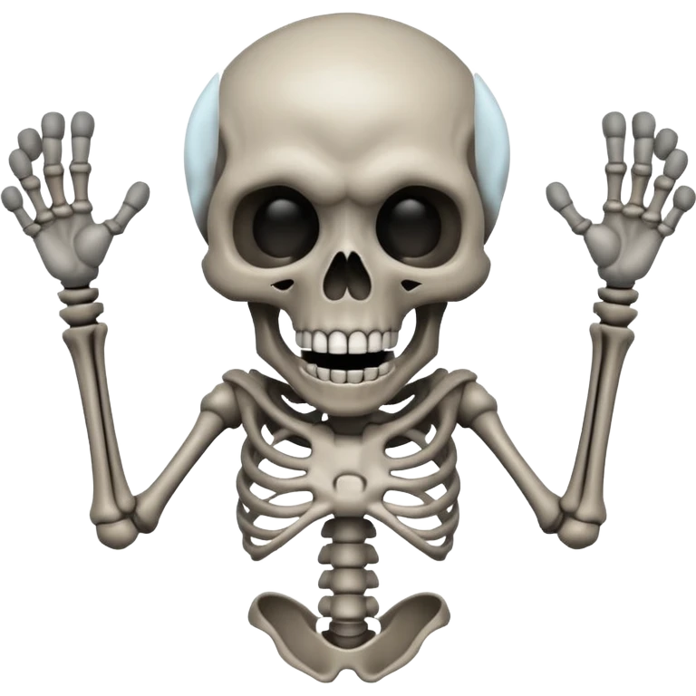 Raging skeleton emoji