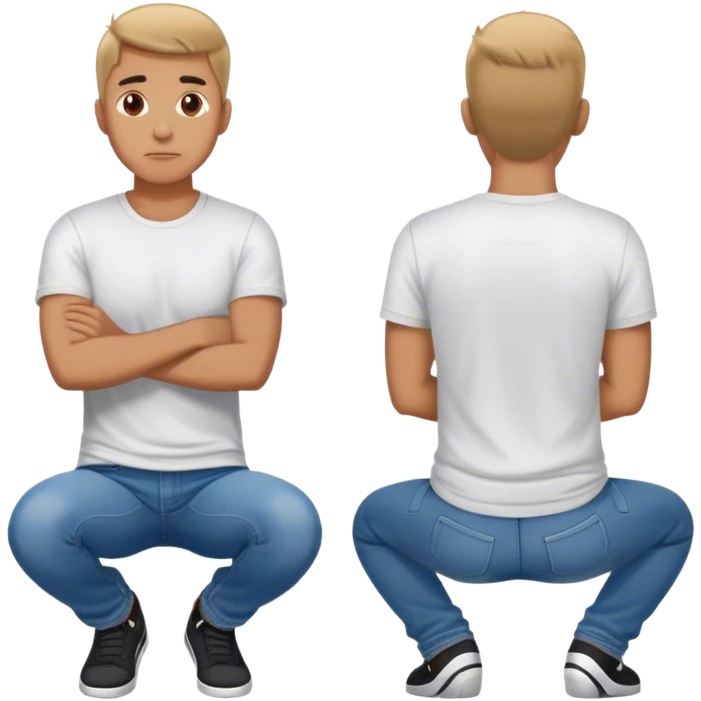 man on knees facing away emoji