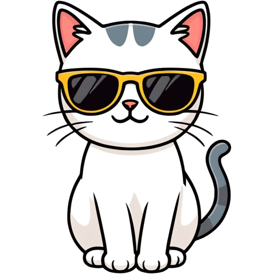 Cat with sunglasses emoji