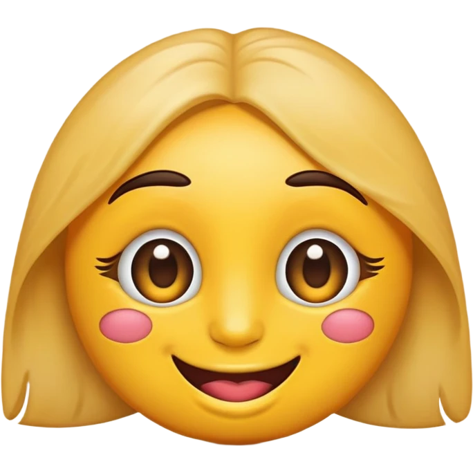 Haz un emoji con una sonrisa de labios tierna y que tenga ojeras y que esté cansado y que su mirada también sea tierna y que tenga las cejas así como de forma tierna emoji