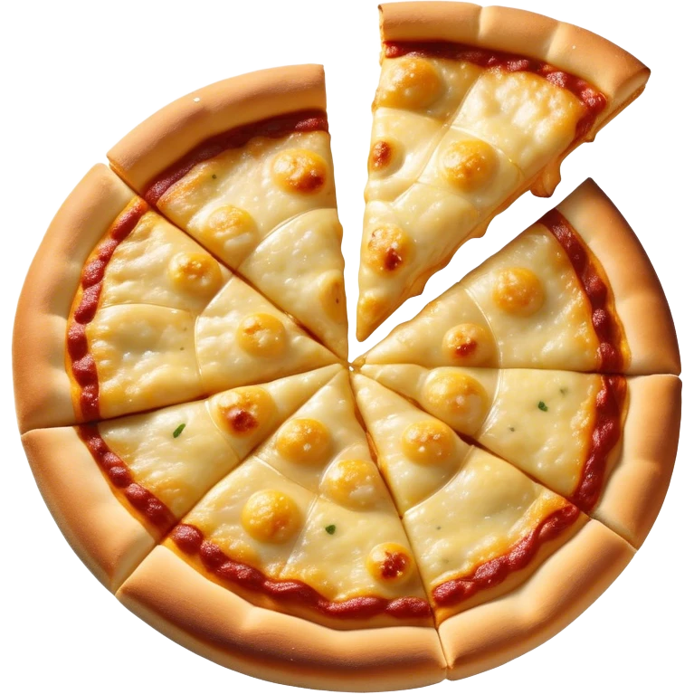 Domino's hand-tossed cheese pizza with garlic butter crust emoji