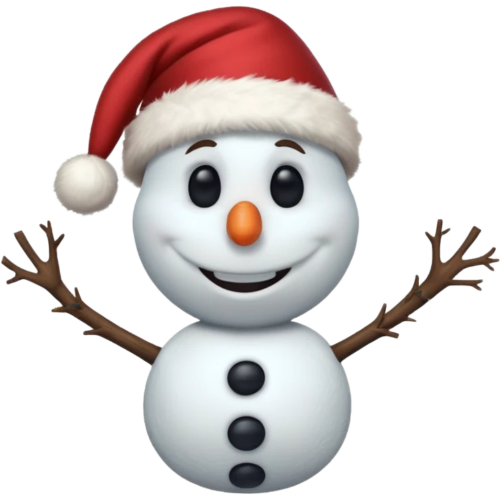 olaf with christmas hat emoji