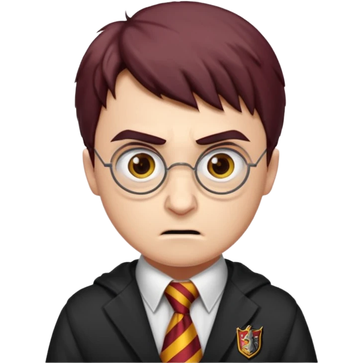 angry harry potter with griffindor tie emoji