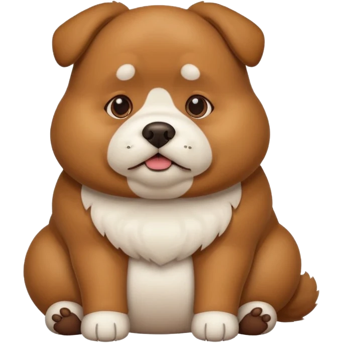 Fat dog  emoji
