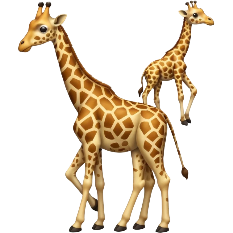 Giraffe with a monkey on back emoji