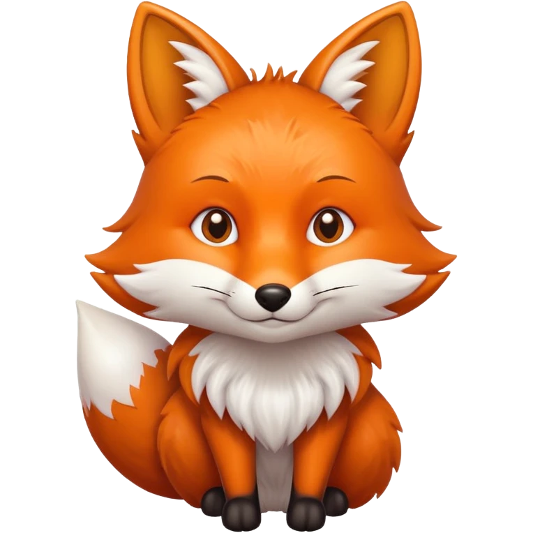 A fox lathing and send love emoji