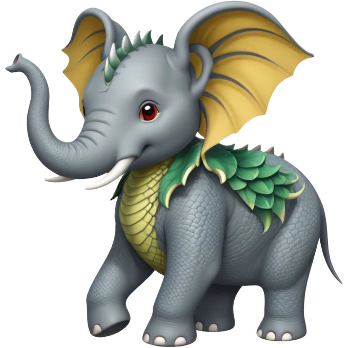 Elephant with dragon body emoji