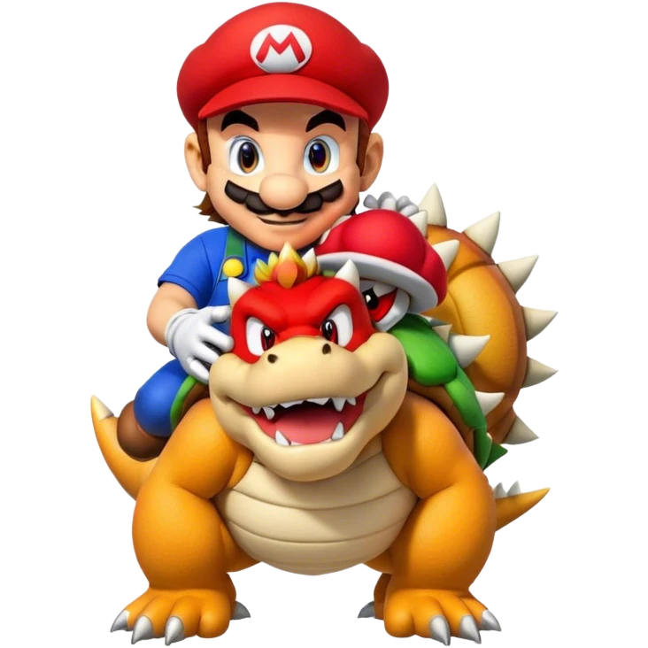 Super Mario hug bowser emoji