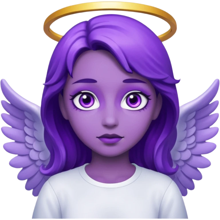 purple angel with shiny eyes  emoji