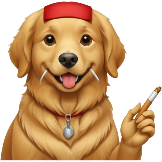 dog smoking joint emoji