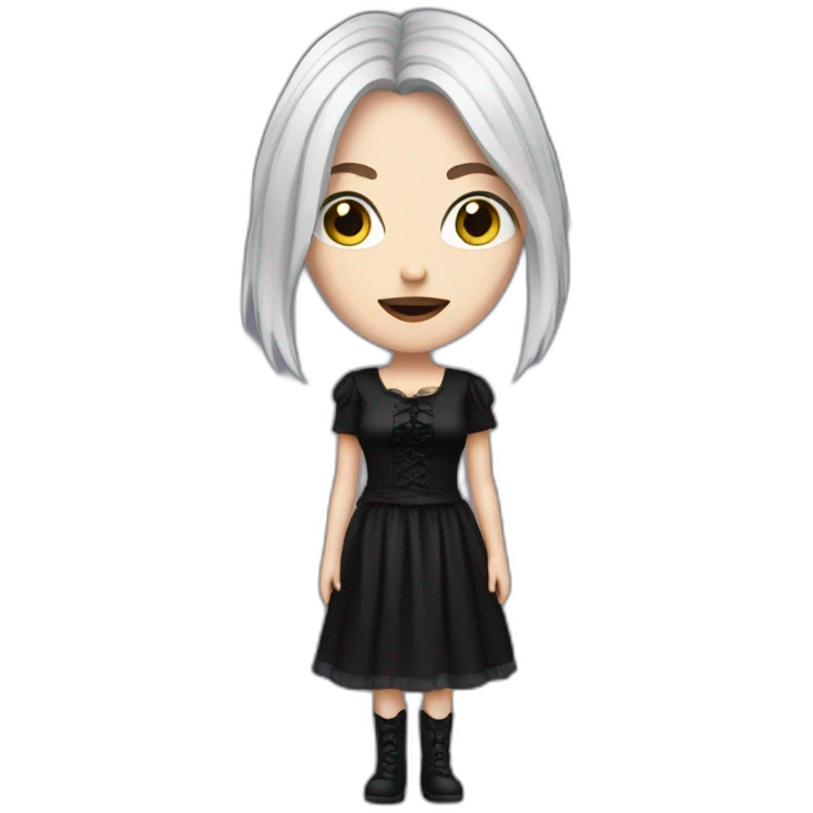 Caucasian-Mum-woman-goth-standing emoji