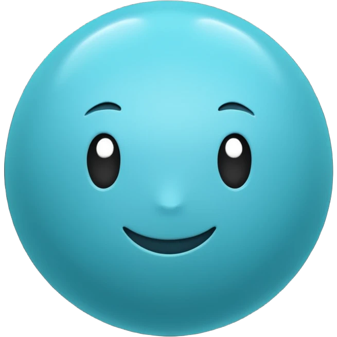 cyan ball plain emoji