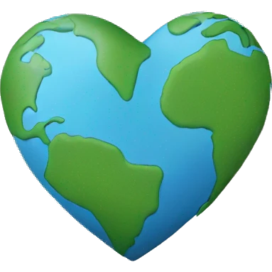 heart shaped earth emoji