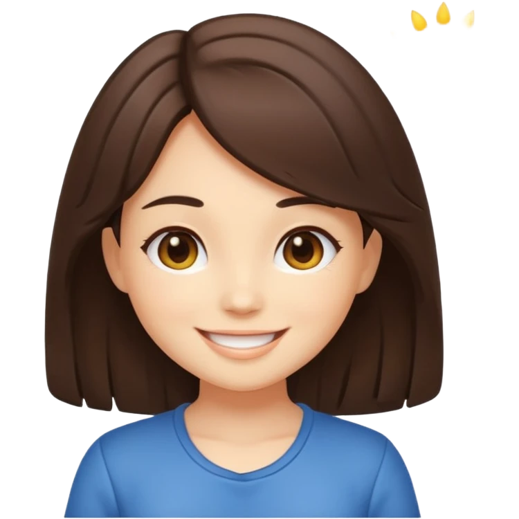 chibi brunette sunshine woman emoji