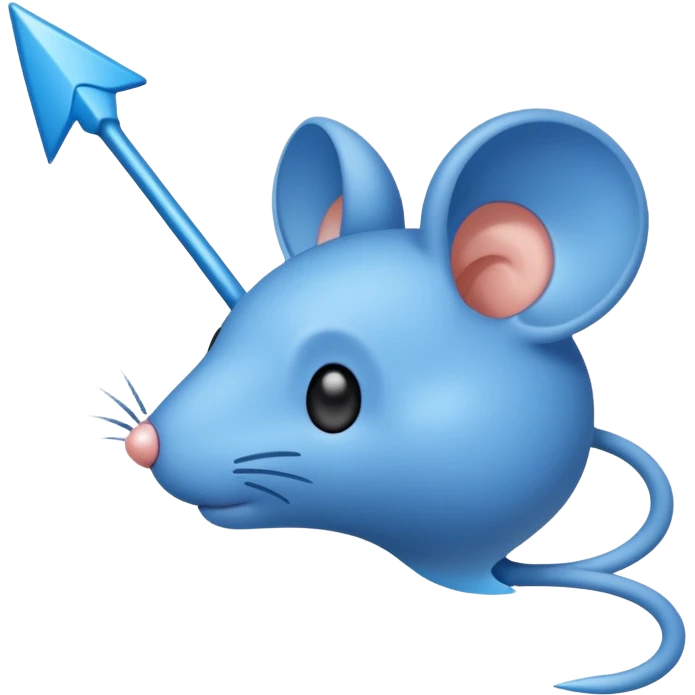 Blue mouse cursor emoji