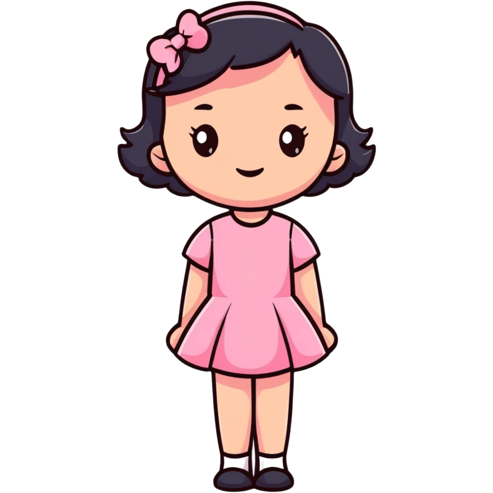 cute pink dress emoji